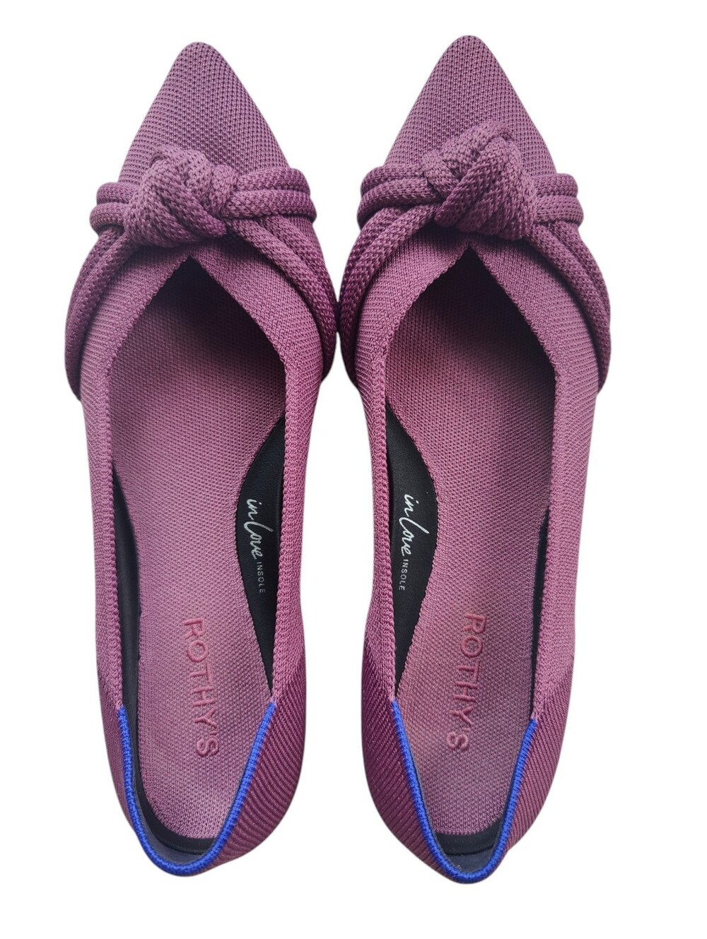 ROTHYS The Knot Point II Flats Size 10 Purple